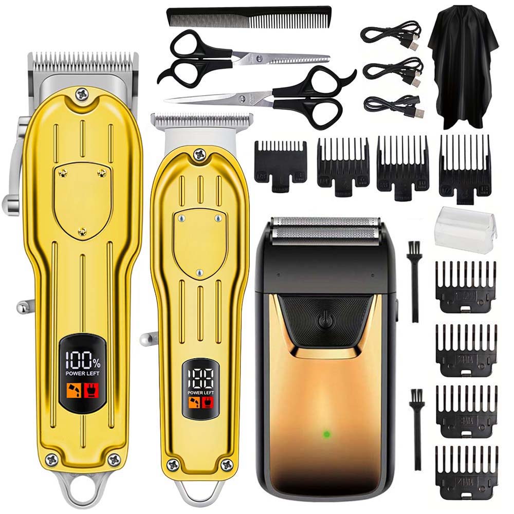 Men'S Grooming Electric Trimmer - LCD 디스플레이가 있는 전문가용 헤어 클리퍼