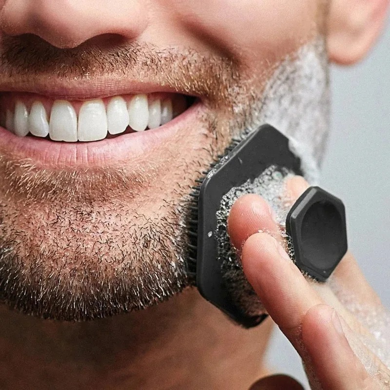 Men'S Beard Grooming - 1 실리콘 얼굴 클렌징 브러시 스크러버