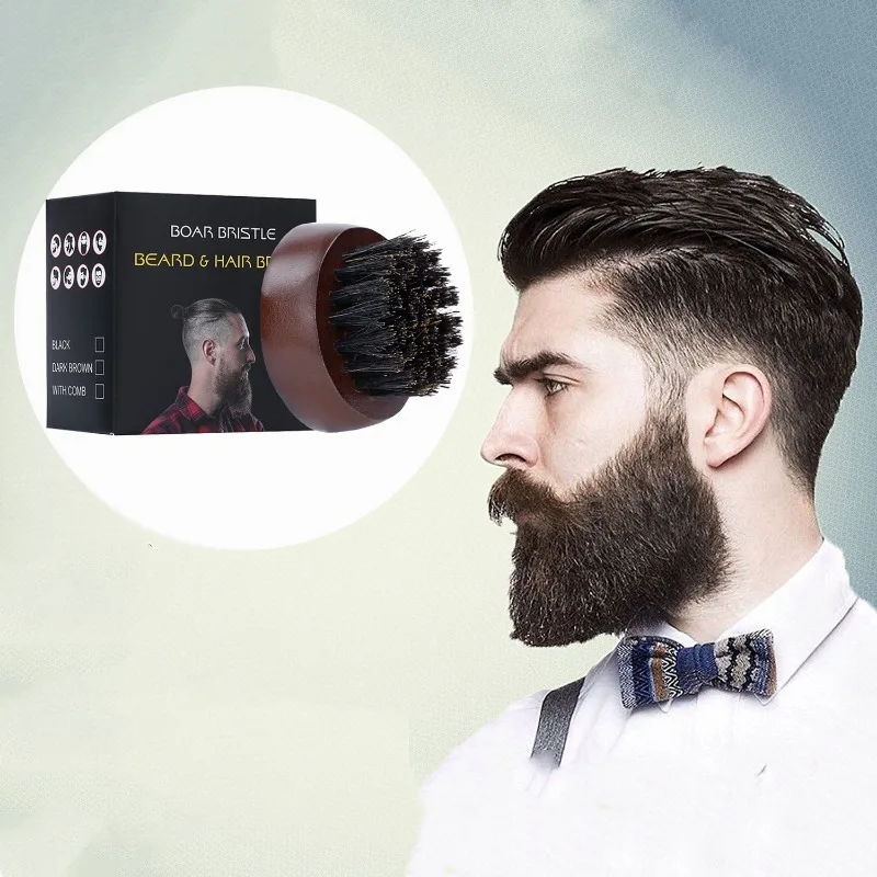 Men'S Beard Grooming - 남성용 수염 브러시, 작은 원형 호두