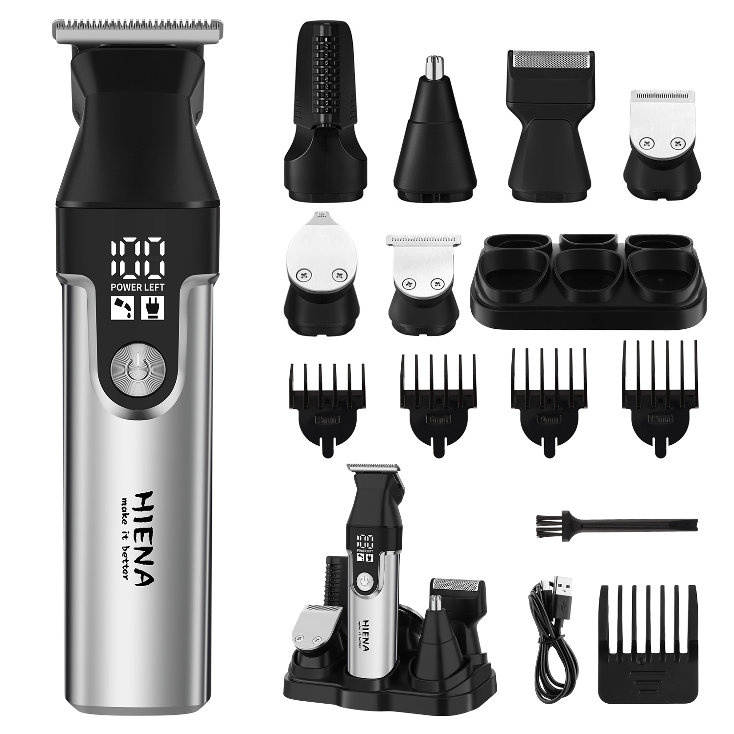 Men'S Grooming Guide - HIENA 프로페셔널 다기능 헤어 클리퍼 세트,