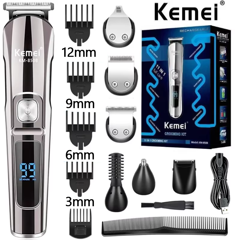 Men'S Grooming Electric Trimmer - Kemei 전문가용 다기능 수염 트리머 방수