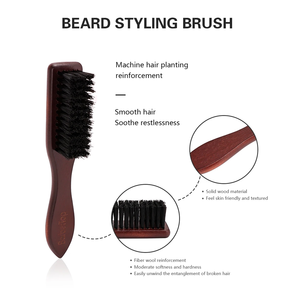 이발소 나무 손잡이 멧돼지 강모 수염 브러시 부드러운  - Men'S Beard Grooming 리뷰 및 가격