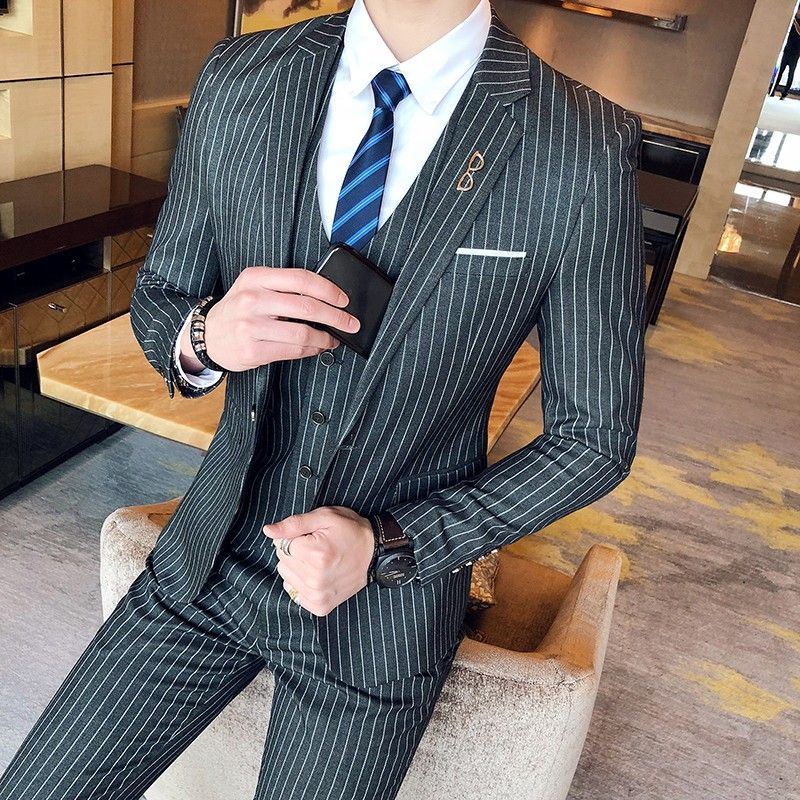 남성 슬림핏 핀스트라이프 블레이저 영국 스타일 캐주얼  - Men'S Grooming Uk 리뷰 및 가격