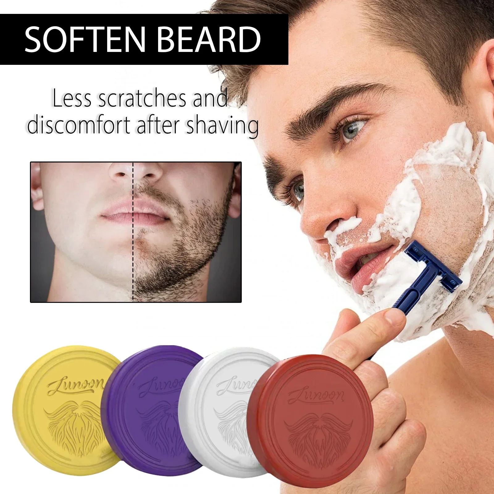 4/1개 남성용 수제 면도 비누, 부드러운 질감의 고밀 - Men'S Beard Grooming 리뷰 및 가격