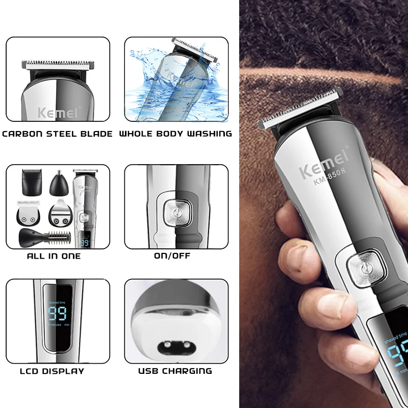 Kemei 전문가용 다기능 수염 트리머 방수 6 in  - Men'S Grooming Electric Trimmer 리뷰 및 가격