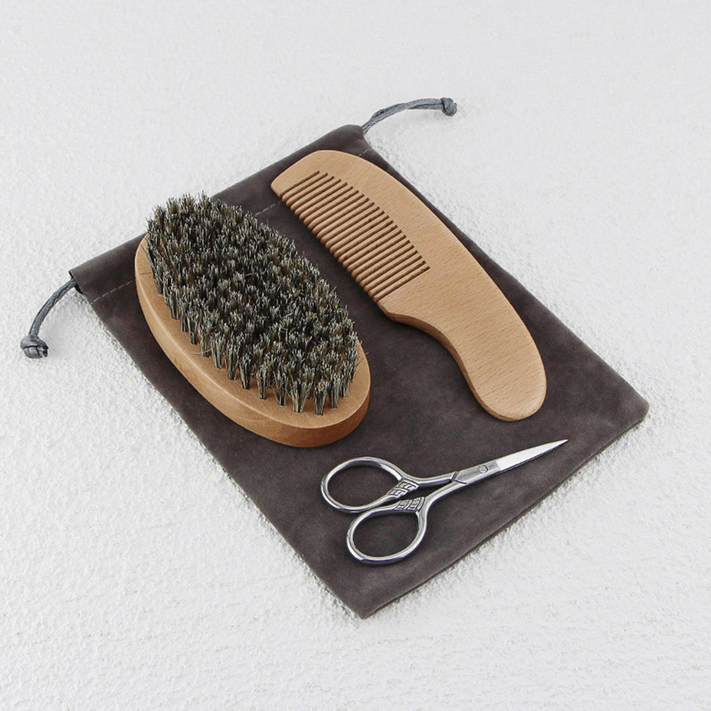 남성용 전문 수염 관리 세트 1세트, 나무 빗, 브러쉬 - Men'S Beard Grooming 리뷰 및 가격