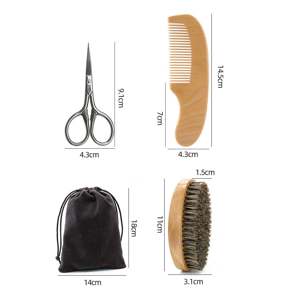 남성용 전문 수염 관리 세트 1세트, 나무 빗, 브러쉬 - Men'S Beard Grooming 리뷰 및 가격